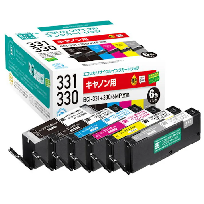 CANON BCI-331+330/6MP 対応 リサイクル インク カートリッジ 6色パック