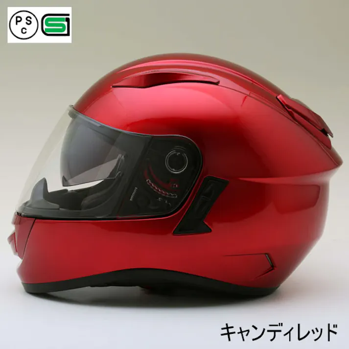 ネオライダース バイク ヘルメット ZX9インナーシールド付 キャンディレッド XLサイズ ばいくへるめっと ばいく へるめっと バイクへるめっと ばいくヘルメット