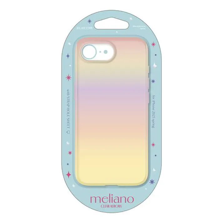 iPhone 16e ケース ソフト 衝撃吸収 オーロラ meliano サクラ