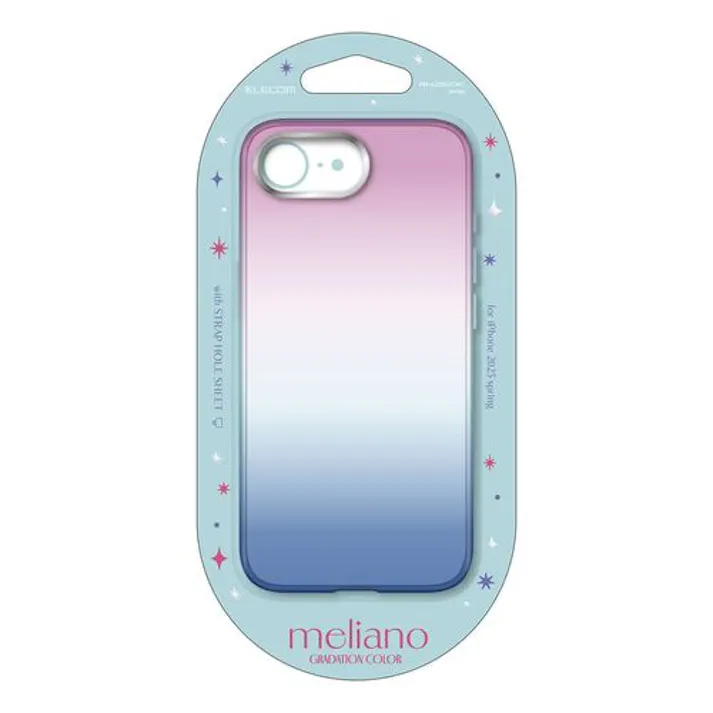 iPhone 16e ケース ソフト 耐衝撃 グラデーション サクラ×アクア