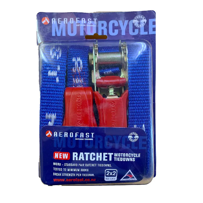 エアロファスト(AERO FAST) オートバイ用ラチェット式タイダウンベルト ブルー #AERO-008 積載 バイク