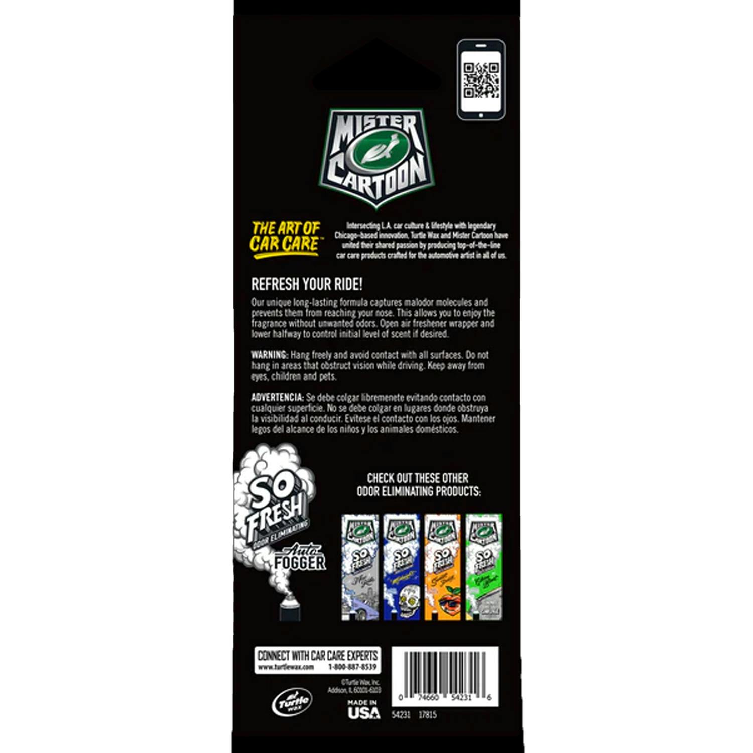 タートルワックス(Turtle Wax) Mister Cartoon ペーパーエアフレッシュ