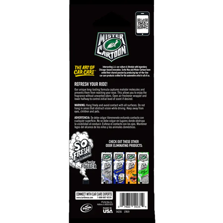 タートルワックス(Turtle Wax) Mister Cartoon ペーパーエアフレッシュナー ”Mr. Low Lo” 3コ入り TW-54235 芳香剤 車内 室内