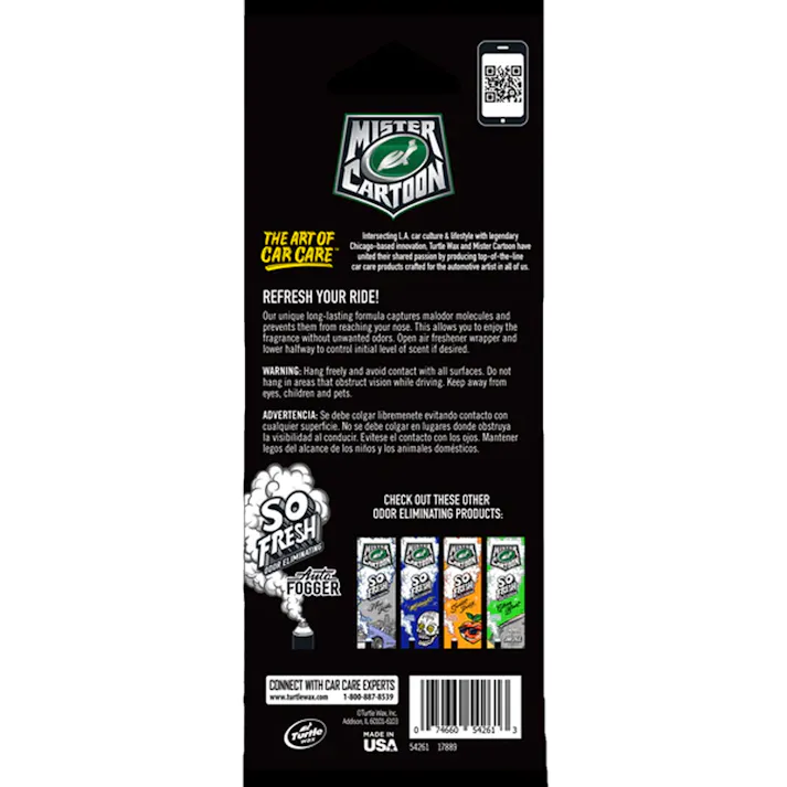 タートルワックス(Turtle Wax) Mister Cartoon ペーパーエアフレッシュナー ”Sacred Soul” 3コ入り TW-54261 芳香剤 車内 室内