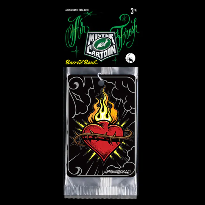 タートルワックス(Turtle Wax) Mister Cartoon ペーパーエアフレッシュナー ”Sacred Soul” 3コ入り TW-54261 芳香剤 車内 室内