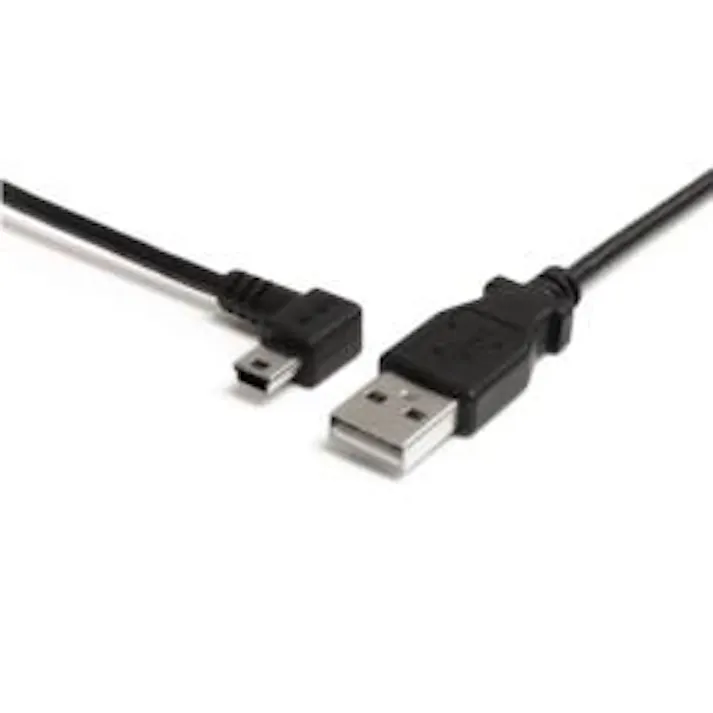 USBケーブル/A - Mini-B/1.8m/USB 2.0/左L型/オス・オス/BK 目安在庫=○