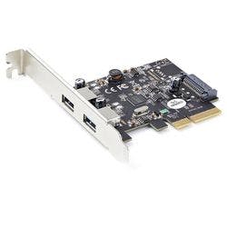USB増設カード/PCIe 3.0 - 2x USB-A/10Gbps/SATA電源/UASP パソコン・周辺機器 USB増設カード/PCIe 3.0 - 2x USB-A/10Gbps/SATA電源/UASP パソコン・周辺機器