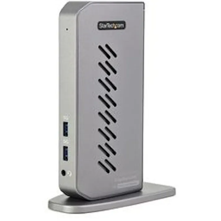 ドック/USB-A&C/2画面/4K60Hz HDMI DP/6x USB/LAN/AUX/縦型
