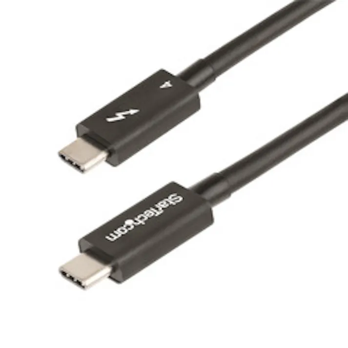 Thunderbolt 4ケーブル/1m/100W PD/USB-C/4 DP TB3互換/BK