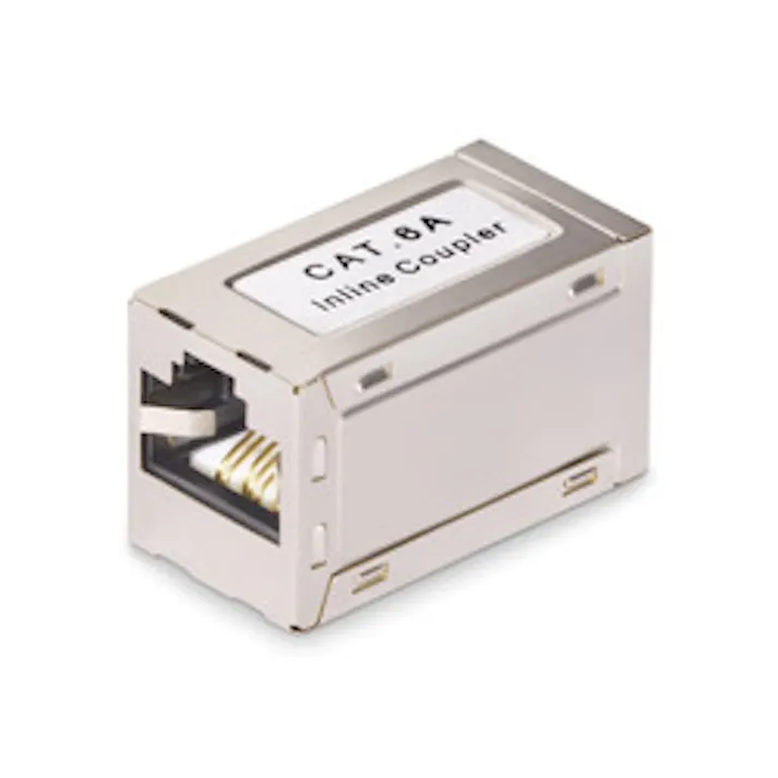 CAT6A対応LANケーブル用延長コネクタ RJ45中継アダプタ メス/メス