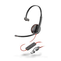 Poly Blackwire 3210 USB-C +USB-A 変換アダプタ付 片耳 有線モデル ノイズ 目安在庫=○ テレビ・AV機器 Poly Blackwire 3210 USB-C +USB-A 変換アダプタ付 片耳 有線モデル ノイズ 目安在庫=○ テレビ・AV機器