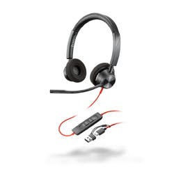 Poly Blackwire 3320 USB-C+USB-A 変換アダプタ付 両耳 有線モデル ノイズ 目安在庫=○ ネットワーク機器 Poly Blackwire 3320 USB-C+USB-A 変換アダプタ付 両耳 有線モデル ノイズ 目安在庫=○ ネットワーク機器