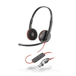 Poly Blackwire 3220 USB-C+USB-A 変換アダプタ付 両耳 有線モデル ノイズ 目安在庫=○ テレビ・AV機器 Poly Blackwire 3220 USB-C+USB-A 変換アダプタ付 両耳 有線モデル ノイズ 目安在庫=○ テレビ・AV機器
