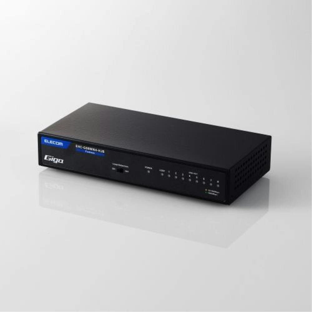 Giga対応スイッチングHub/8ポート/金属筐体/磁石付き/電源内蔵モデル/ブラ 目安在庫=○ ネットワーク機器 Giga対応スイッチングHub/8ポート/金属筐体/磁石付き/電源内蔵モデル/ブラ 目安在庫=○ ネットワーク機器