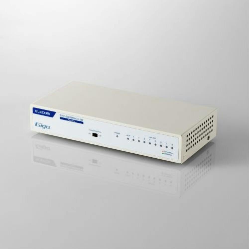 Giga対応スイッチングHub/8ポート/金属筐体/磁石付き/電源内蔵モデル/ホワ 目安在庫=○ ネットワーク機器 Giga対応スイッチングHub/8ポート/金属筐体/磁石付き/電源内蔵モデル/ホワ 目安在庫=○ ネットワーク機器
