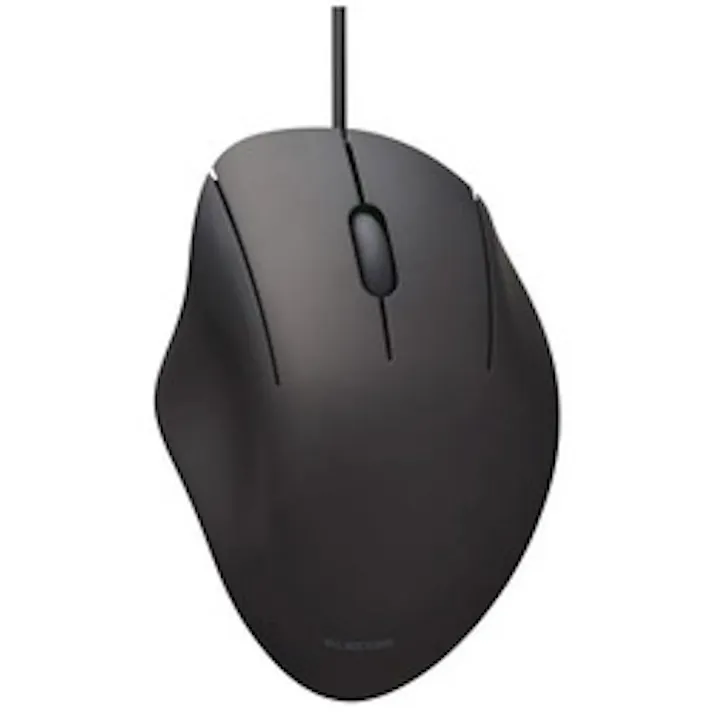 マウス/SHELLPHA/有線/3ボタン/Mサイズ/抗菌仕様/静音設計/ブラック