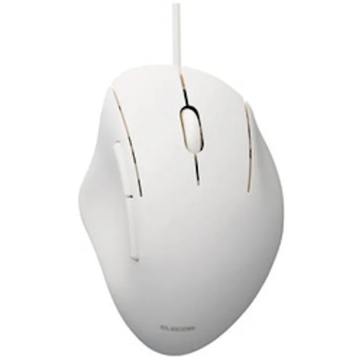 マウス/SHELLPHA/有線/5ボタン/Mサイズ/抗菌仕様/静音設計/ホワイト