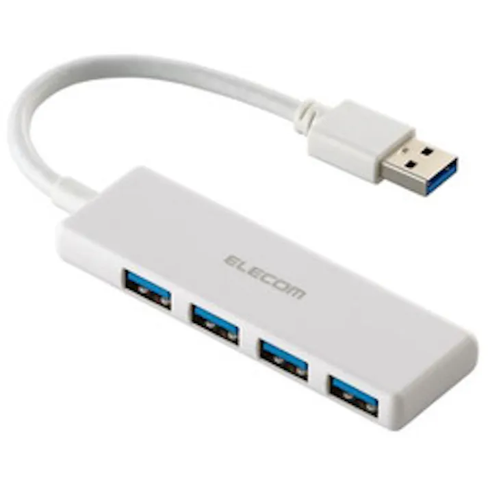 USB HUB/USB5Gbps/バスパワー/4ポート/ホワイト