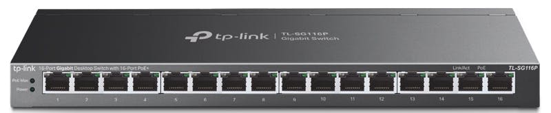TL-SG116P 16ポート ギガビット デスクトップ スイッチングハブ 目安在庫=△ ネットワーク機器 TL-SG116P 16ポート ギガビット デスクトップ スイッチングハブ 目安在庫=△ ネットワーク機器