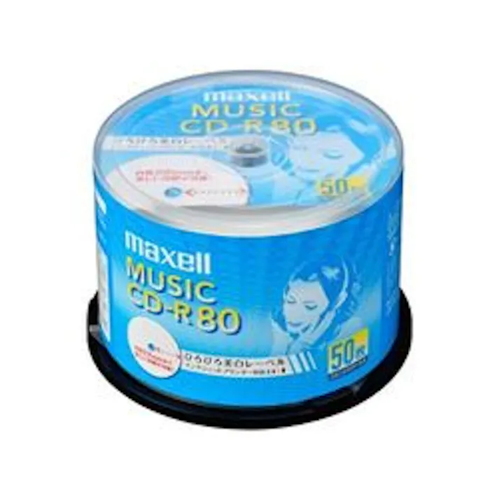 音楽用CD-R インクジェットプリンター対応 80分 (50枚スピンドル) 目安在庫=△