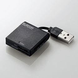 USB2.0 ケーブル固定メモリカードリーダ 43+5 ブラック MR-K009BK 目安在庫=△ 外付けドライブ・ストレージ USB2.0 ケーブル固定メモリカードリーダ 43+5 ブラック MR-K009BK 目安在庫=△ 外付けドライブ・ストレージ