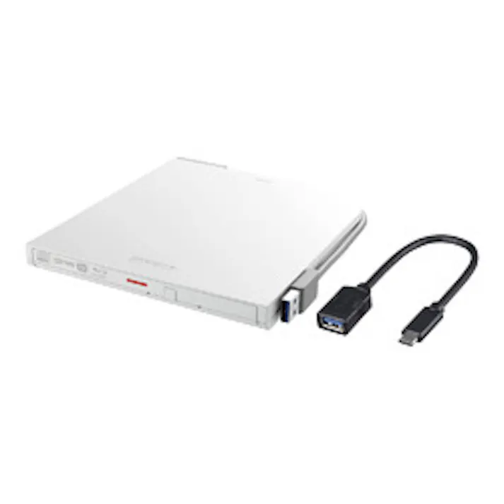 USB3.2(Gen1)対応 ポータブルBD 再生/書込ソフト添付 ホワイト