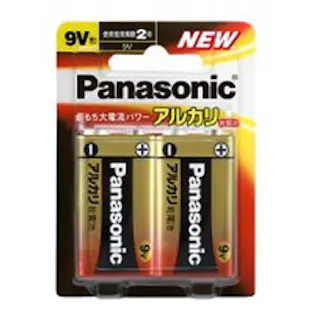 アルカリ乾電池9V形2本パック 6LR61XJ/2B
