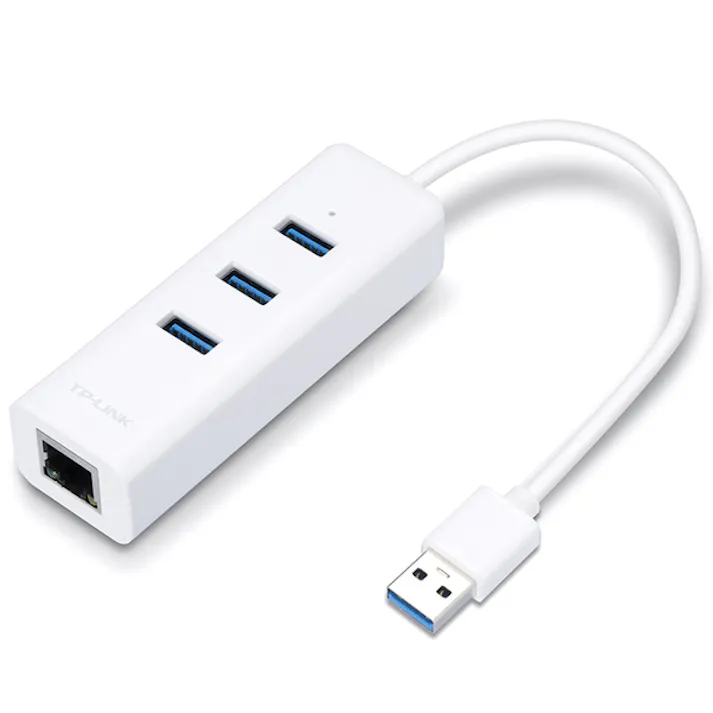USB3.0対応 Giga 有線LANアダプタ + USB3.0 ハブ 3P USB アダプタ