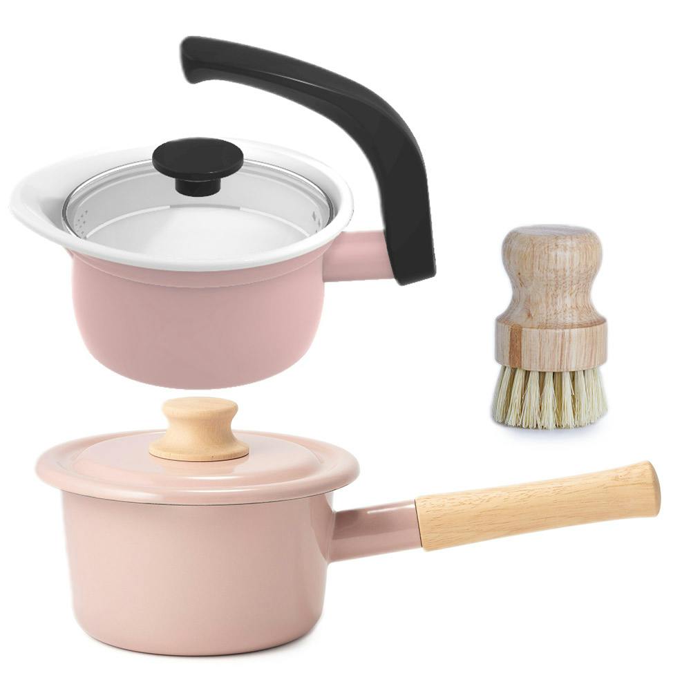 新生活応援 片手鍋 セット 3点 コットン ミルクパン 14cm えーなポット