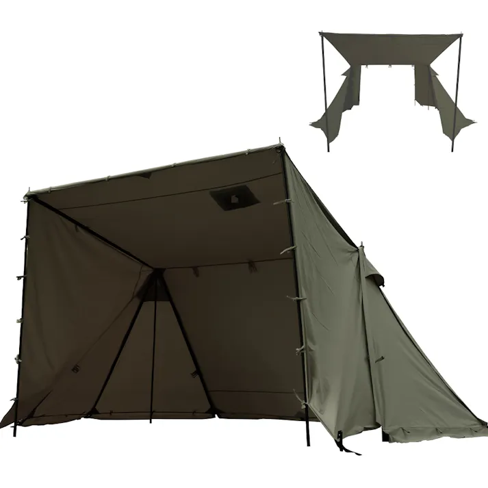 FUTURE FOX FOX-BASE EVO パップテント 軍幕テント ソロ TC 1-2人用 軍幕 フォックスベース エボ(ブラック)