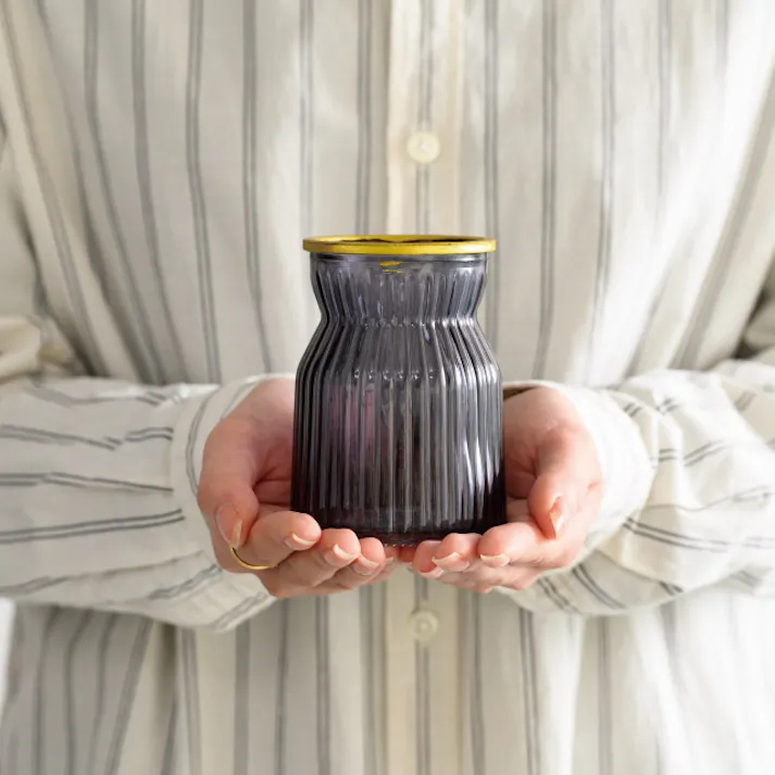 ヘッズ 雑貨-フラワーベース 直径80(68)×H110mm 9個 HEADS GLS-FB17