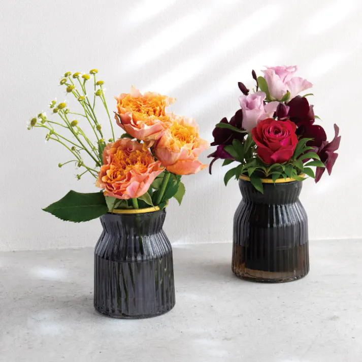 ヘッズ 雑貨-フラワーベース 直径80(68)×H110mm 9個 HEADS GLS-FB17