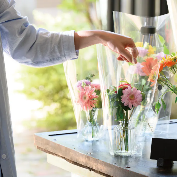 ヘッズ 雑貨-フラワーベース 直径80(45)×H120mm 9個 HEADS GLS-FB6