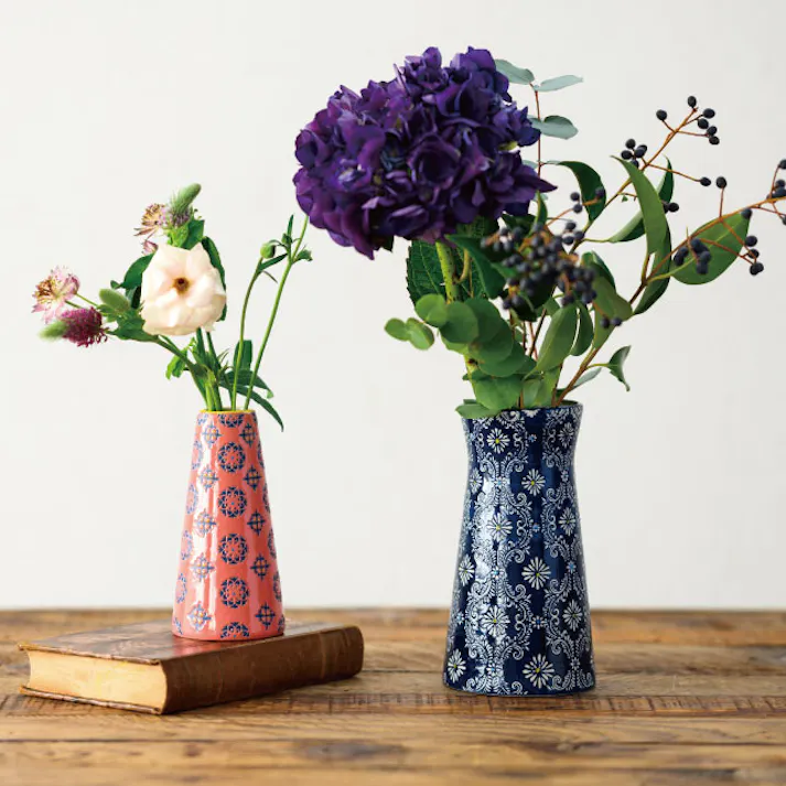 ヘッズ 雑貨-フラワーベース 直径95(75)×H180mm 2個 HEADS HNP-FB34