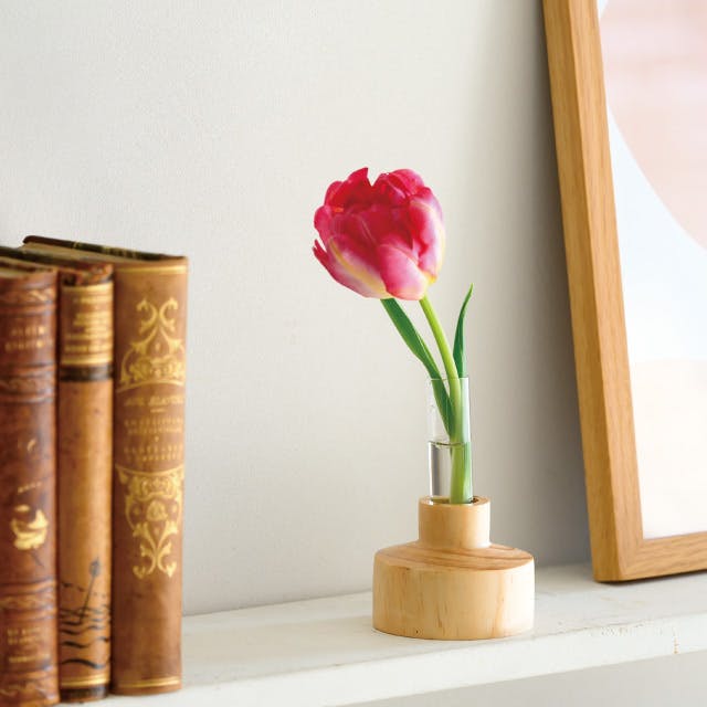 ヘッズ 雑貨－フラワーベース 直径76(35)×H120mm 2個 HEADS WOD-FB1