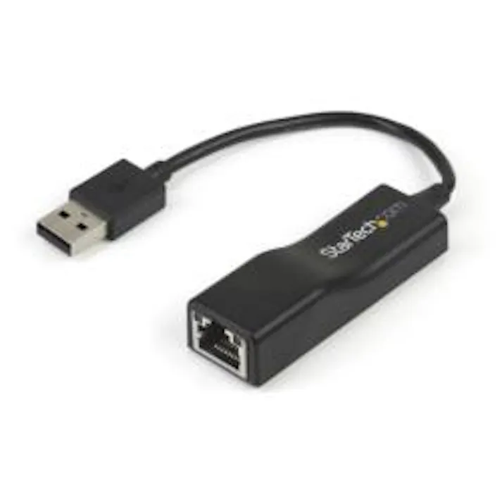 LANアダプター/USB 2.0/1x RJ45/10Mbps/100Mbps/ブラック