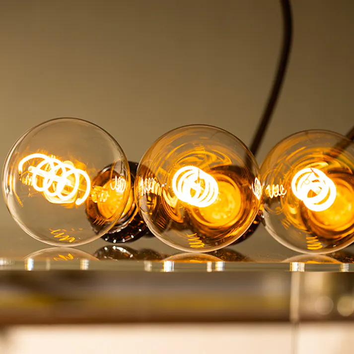 LED電球 E26 20-30形相当 高演色Ra95 エジソン電球 スパイラル ボール形 濃い電球色2200K BD-0426G80-SPIRAL