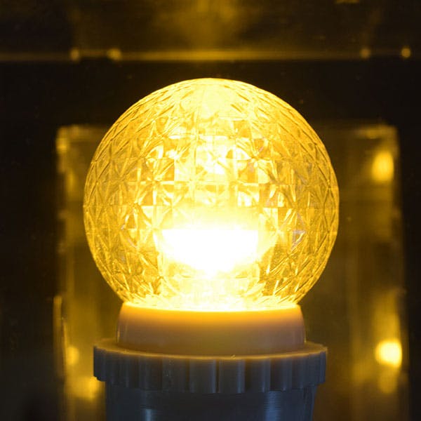 LED装飾電球 E26 キラキラ君 サイン球 黄色 1900K 防塵 防水仕様 IP65