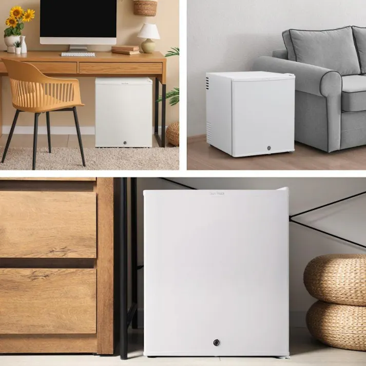 鍵付き 冷蔵庫 1ドア 静音 48L 小型 コンパクト 右開き 霜取り不要 Sunruck SR-R4805KEYW ホワイト