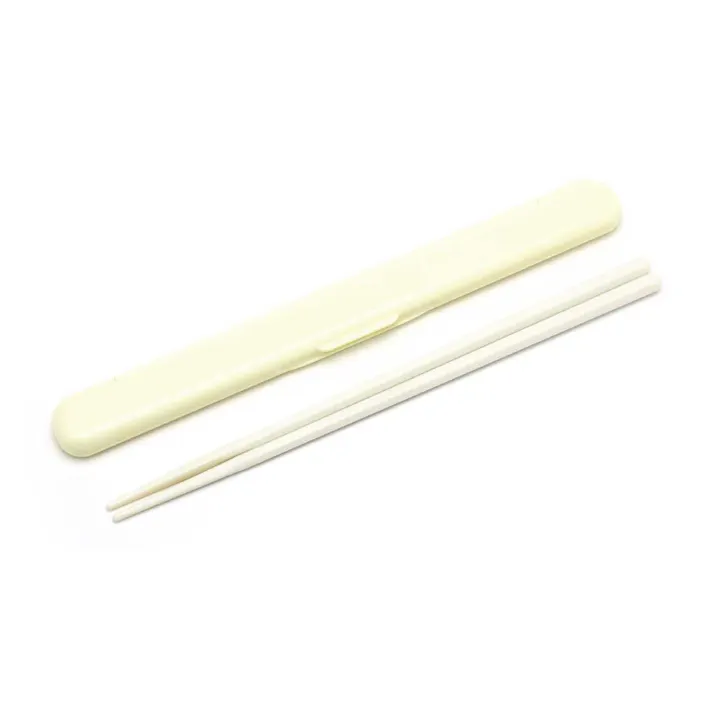 ジェルクール STICK 箸セット GEL-COOL 三好製作所 メール便【箸箱セット お弁当 箸 音が鳴らない 静音 ランチグッズ 日本製】クリームイエロー