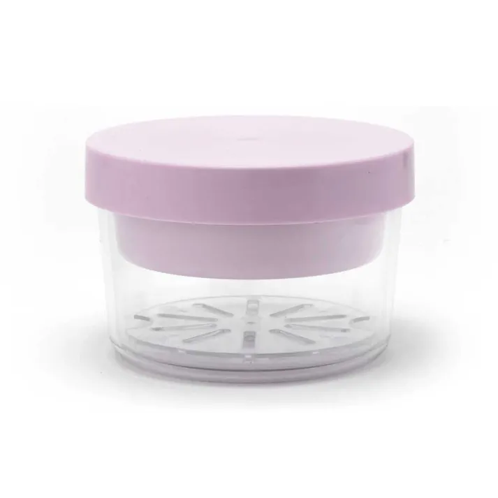 ジェルクール ラウンド ウィズインナートレイ ヌードルランチ 保冷剤一体型ランチボックス 三好製作所【GEL-COOL round with inner tray 弁当箱 お弁当箱 保冷サラダケース 1段 保冷剤付き】 パウダーパープル