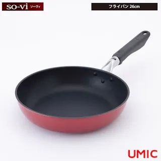 ソーヴィ フライパン 26cm ガス火専用 umic ウルシヤマ金属工業 so-vi SOV-F26【アルミ 軽量 底厚 鋳物 PFOAフリー 2年保証 燕三条 日本製】