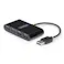 USBハブ/USB 2.0/USB-A - 4xUSB-A/480Mbps/バスパワー/ブラック