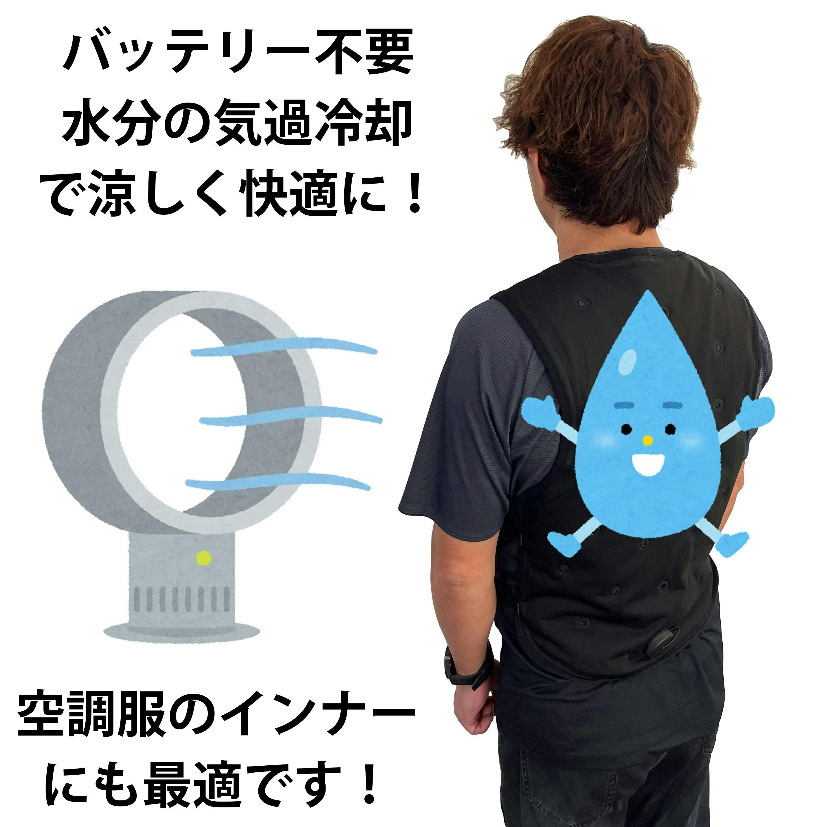 気化熱 ベスト 空調作業服 のなかにも 注水 クール ベスト T