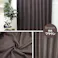 インテリアショップゆうあい YUUI 防炎 遮光 カーテン 厚地2枚セット ポンピエ (Y) 幅100×丈178cm 防炎ブラウン 両開き 遮光1級 ウォッシャブル