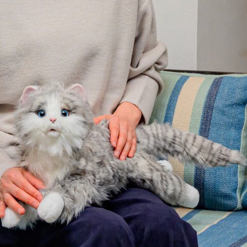 しっぽふりふり あまえんぼうねこちゃん アイスグレー しっぽの動きと