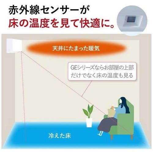 エアコン 本体のみ (霧ヶ峰) おもに18畳用 (冷房：15～23畳/暖房：15