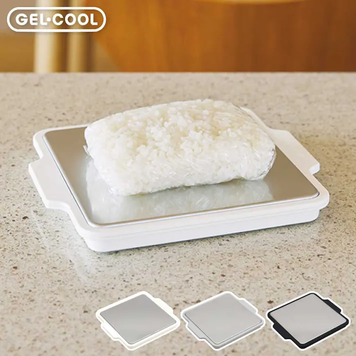 急冷コールドプレート 保冷剤りプレート ステンレス ジェルクール GEL-COOL 三好製作所 RAPID COOLING PLATE【あら熱とり お弁当 離乳食 ご飯 冷却 プレート 保冷 料理 お菓子作り 調理 時短 日本製】 ブラック