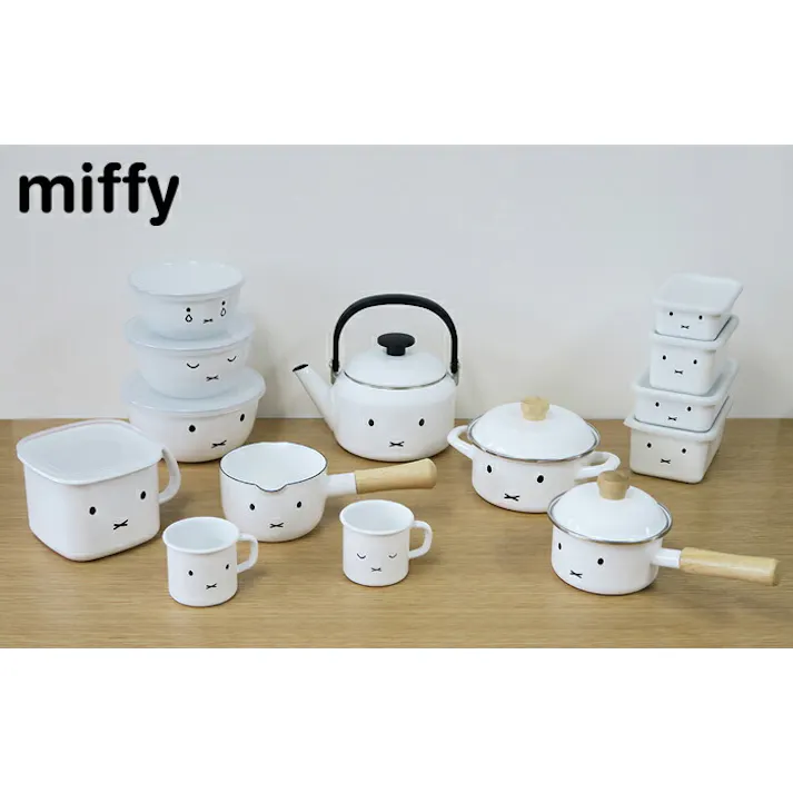 ミッフィー ホーロー ケトル 2.0L ミッフィーフェイス 70周年 富士ホーロー IH対応【miffy シンプルフェイス 70th グッズ IH 直火 やかん 2リットル 琺瑯 ディックブルーナ】 ミッフィー70周年