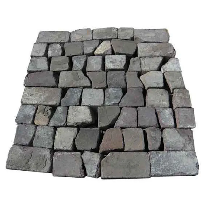 〈ネット限定〉アンティークレンガ ブラックパープル 割れレンガ 国産品